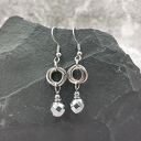Kolczyki chainmaille - migotliwy hematyt