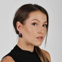 Kolczyki w odcieniu perłowego fioletu na biglach Parla e14/13