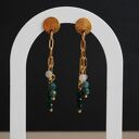 Kolczyki stal chirurgiczna - agat