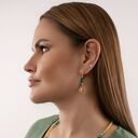 Kolczyki z onyksem Słońce z Księżycem, Srebro 925 w złotym pokryciu