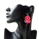 blin blink - czerwone kolczyki soutache