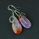 Kolczyki Jesna - agat i oksydowane srebro