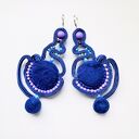 Cobalt Openwork kolczyki sutaszowe