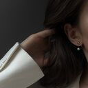 zaucho złote asymetryczne kolczyki