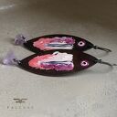 Kolczyki Lilac Rose Fish - lila rybki z kryształkami Swarovski