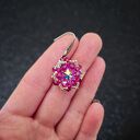 Różowe wiszące kolczyki Crystal Fuchsia Maxima z kryształków Preciosa