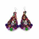 kolczyki boho montezume plait pompons