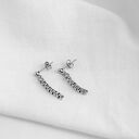 Minimalistyczne kolczyki łańcuszki, stal chirurgiczna