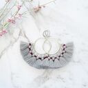 olczyki z chwostami Boho Big - Silver