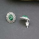 Kolczyki malachit srebro 925