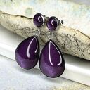 Kolczyki w odcieniu perłowego fioletu na sztyftach Isin e11/13