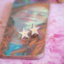 Kolczyki sztyfty - Jesteś Gwiazdeczką - różowe