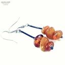 Oryginalne kolczyki z bursztynów bałtyckich mlecznego i koniakowego zawsze trafiony prezent