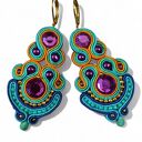 Kolczyki Nane Sutasz rękodzieło kolorowe