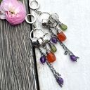 Energia wiosny - kolorowe srebrne kolczyki