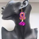 Autumn Flowers haftowane kolczyki sutaszowe