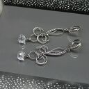 Srebrne kolczyki Bee z kwarcem niebieskim - wire wrapping