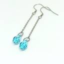 Drop - kolczyki ze stali szlachetnej z kryształkiem