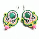 Green Cat Eye kolczyki sutasz