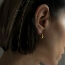 Kolczyki wstążki z różowego złota