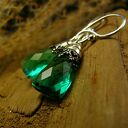 Kolczyki Bali Bali - Kwarc Szmaragdowy Srebro