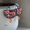 Kolczyki Cosmic Garden & Swarovski Orange