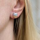 Maleńkie kolczyki Pusheen Kotki w babeczkach - modelina Fimo i lekkie wkrętki