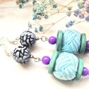 Kolczyki niebieskie boho Box M1