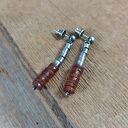 Kolczyki - surowy hessonit