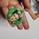 Lekkie kolczyki dwustronne Frida Kahlo w stylu boho - Ruda Klara