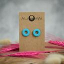 Kolczyki Donuts - błękitne