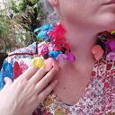 Kolczyki etno boho z frędzlami Ruda Klara - długie i lekkie