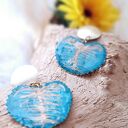 🌞 Duże, letnie kolczyki z mosiądzu w kształcie liścia 🌿