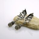 Kolczyki smocze z łezkami labradorytów srebro