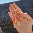 Kolczyki indiańskie z koralików