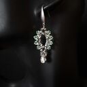 Kolczyki Silver Chrysolite z kryształów Preciosa - miętowa zieleń