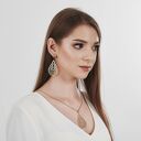 Złocone kolczyki Kasandra c993 z orientalnym motywem