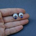 Sztyfty księżyce z lapisem lazuli