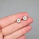 Gwiazdki pierniczki - świąteczne kolczyki wkrętki | idealny prezent pod choinkę