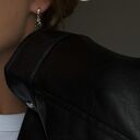 Srebrne kolczyki z czarnymi cyrkoniami