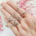 Kolczyki Topaz stal chirurgiczna handmade wirewrapping