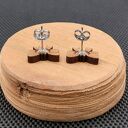 Kolczyki drewniane KOKARDY CZERWONE