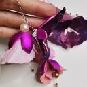 Kolczyki lekkie długie amarant polecam