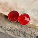 Drobne sztyfty z fasetowanym karneolem d160