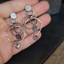 Kolczyki srebrne koła z pastylkami