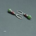 Bursztyn & granat - kolczyki