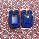 kolczyki sutasz granatowe