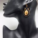 Kolczyki haftowane sutaszowe Gold Flower