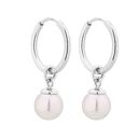 Srebrne kolczyki z białymi perłami SWAROVSKI® CRYSTAL