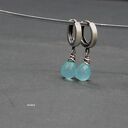 Chalcedon aqua - kolczyki 08